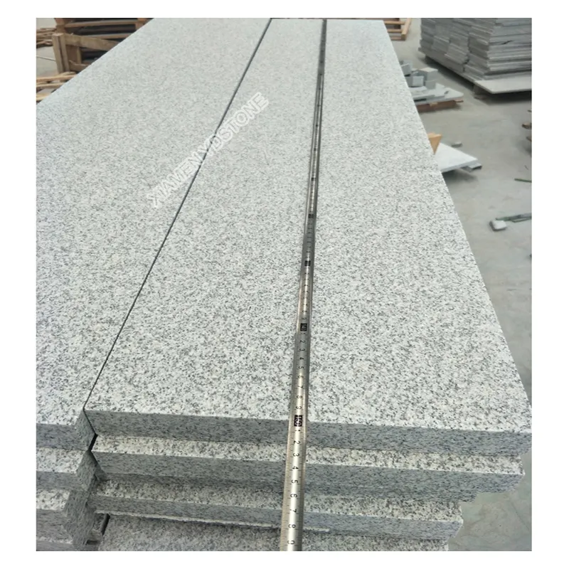 Cheap price crushed natural paving tile slab China G603 white granite stone