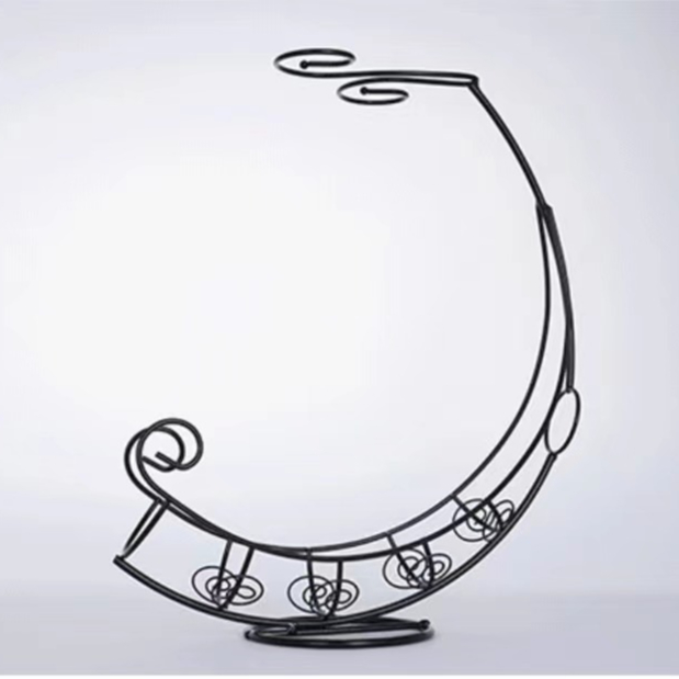 European style corsair ship form red wine shelves