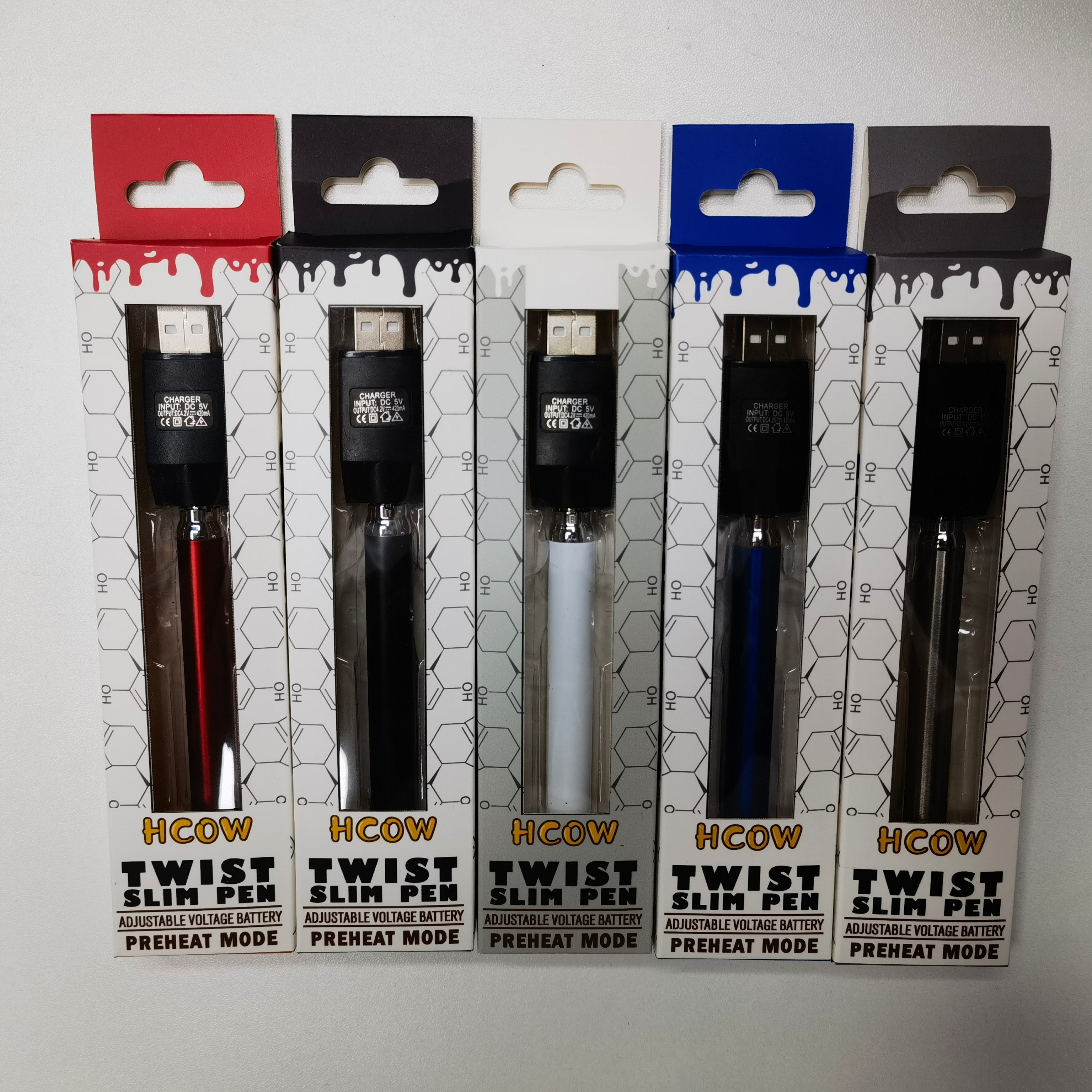 HCOW twist battery 510 thread battery online shopping