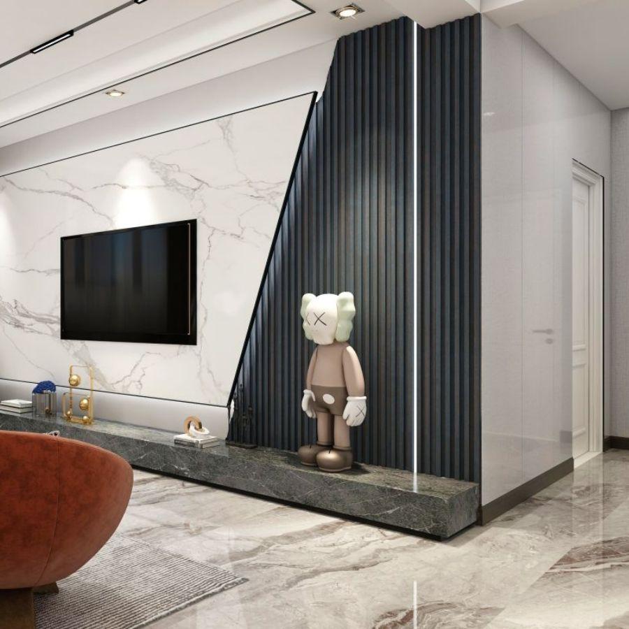 WPC Bamboo Fiber Wall Panel, Interior Construction, Home Decor