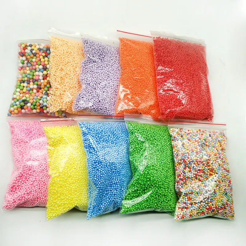 Slime Colorful 2-3mm Foam Beads for Kids Slime DIY Making Home Decorations