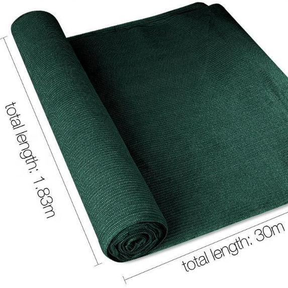 50% УФ Солнцезащитная ткань SHADECLOTH SAIL ROLL MESH GARDEN OUTDOOR x 30 м, зеленый