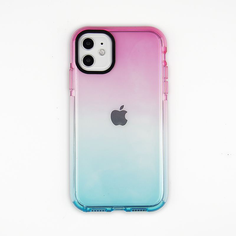 Для iPhone X XS Max 8 7 Plus градиентные Чехлы ТПУ ТПЭ Новый Радужный ударопрочный двухцветный резиновый чехол для телефона iPhone 11 12