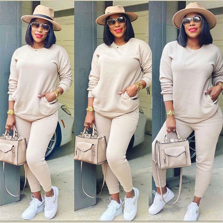 QueenMoen Womens Clothing 2021 Ladies Two Piece Pants Set Lounge Wear Outfits 2 Piece Set Women Clothing Two Piece Set Fall
