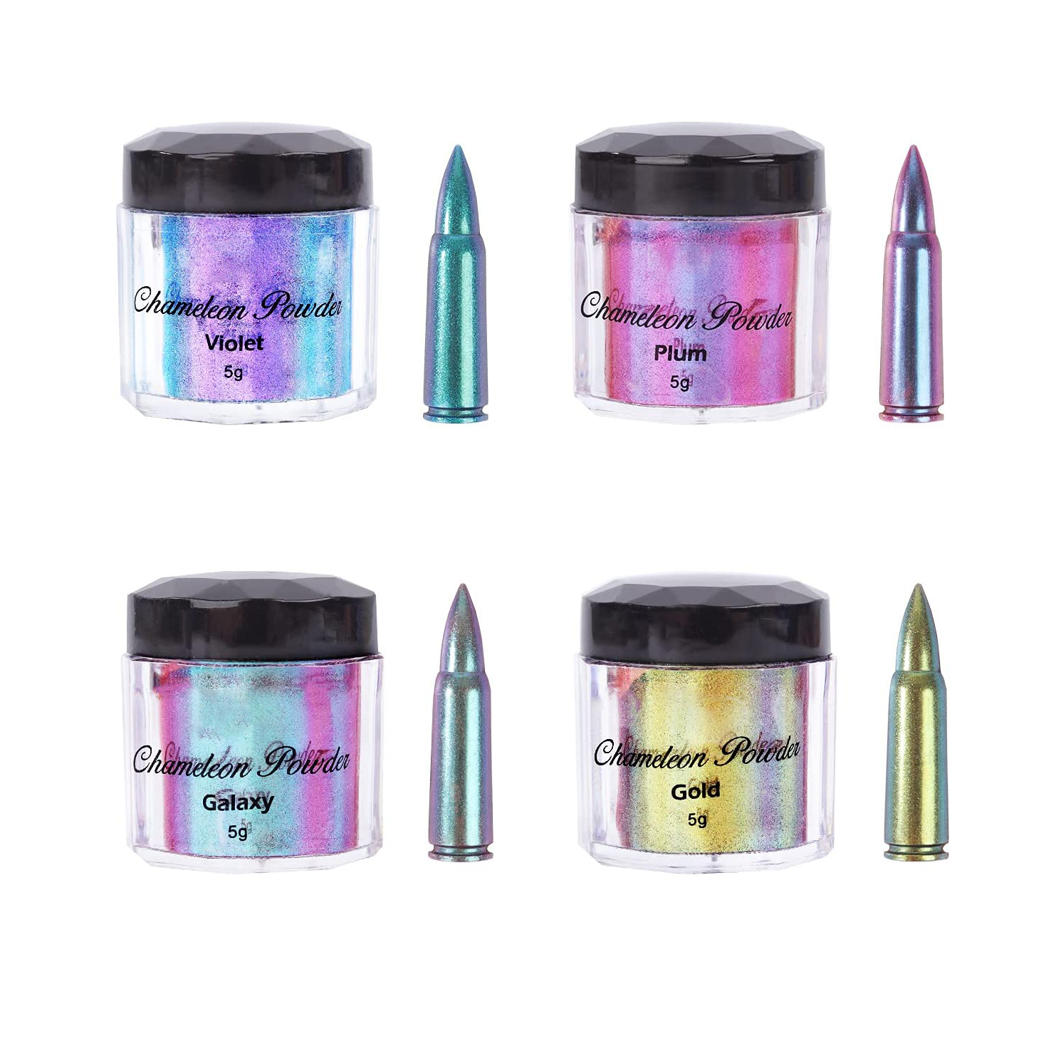 Upgrade Color Shift Mica Chameleon Powder for Epoxy Resin, Pearl Pigment Painting,Soap Making, Bath Bombs
