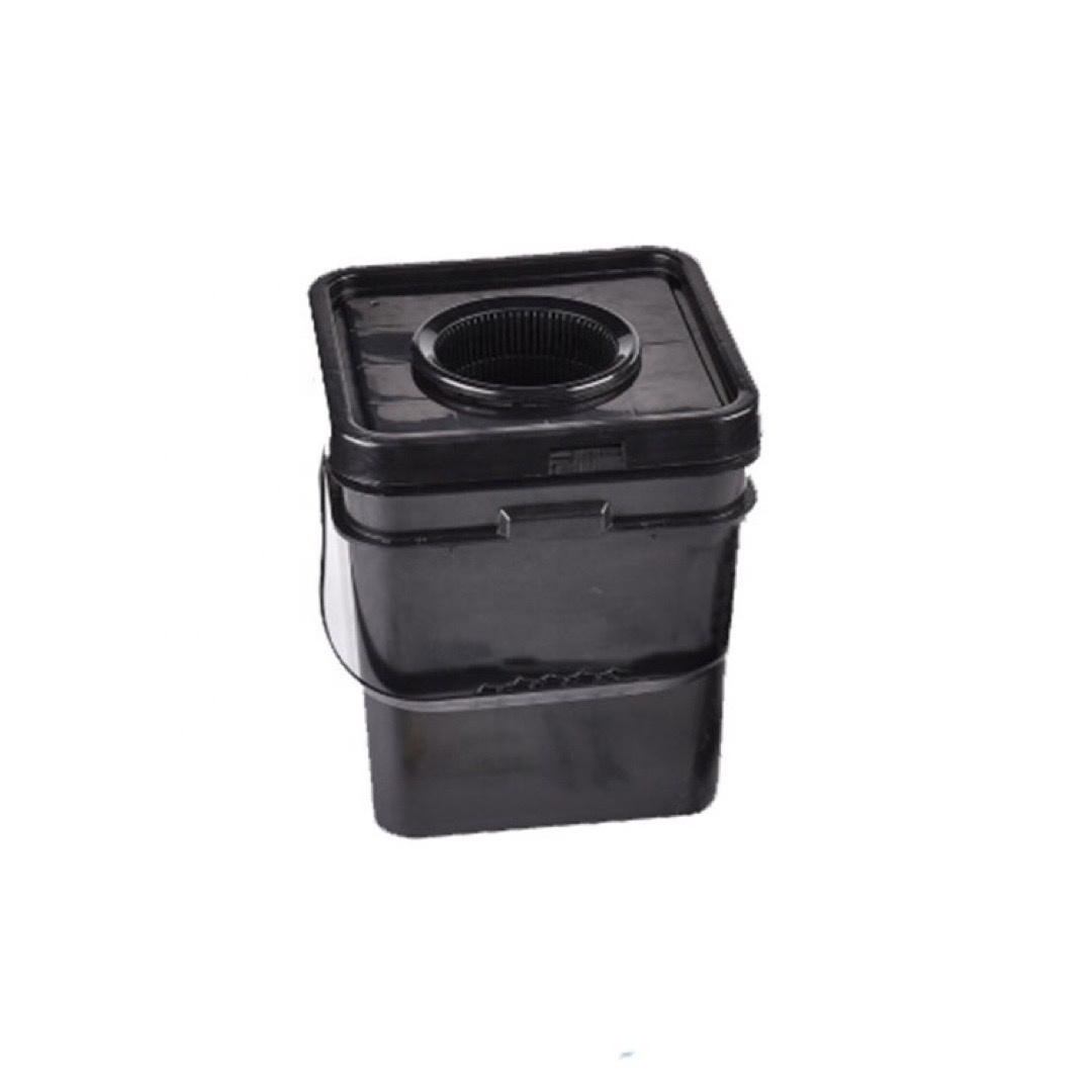 5 galon buckets hydroponic with net pot 3 gallon 4 gallon black hydroponic grow bucket system