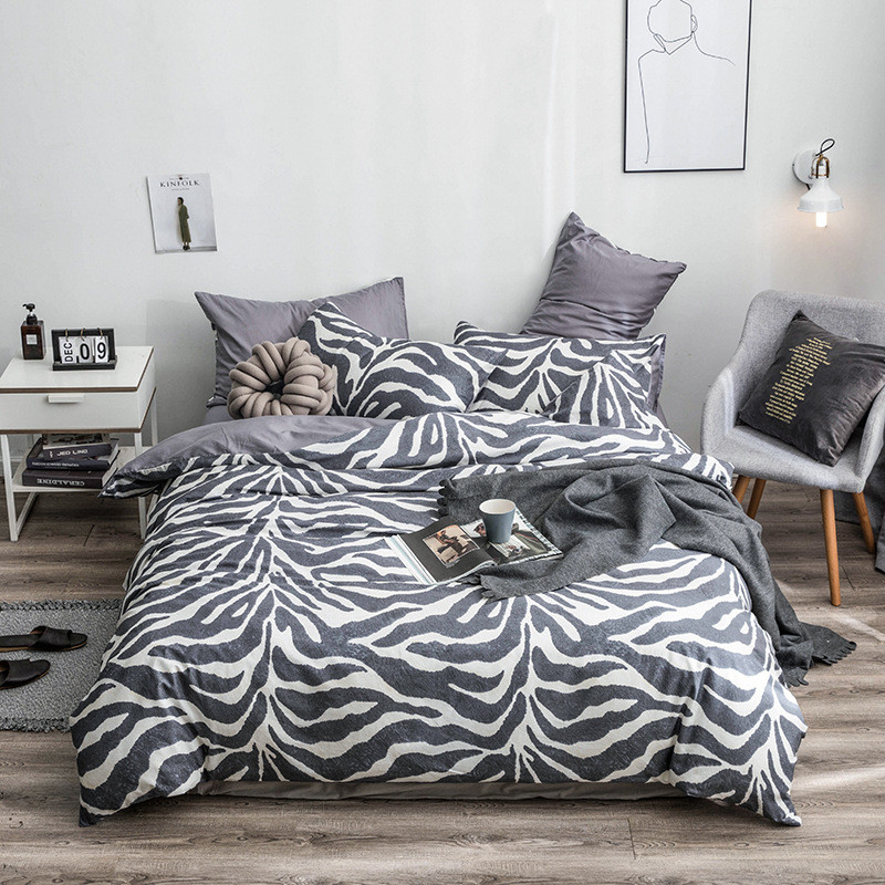 Newest selling 100% cotton 3pcs grade A lattice design bedding set bed sheet set