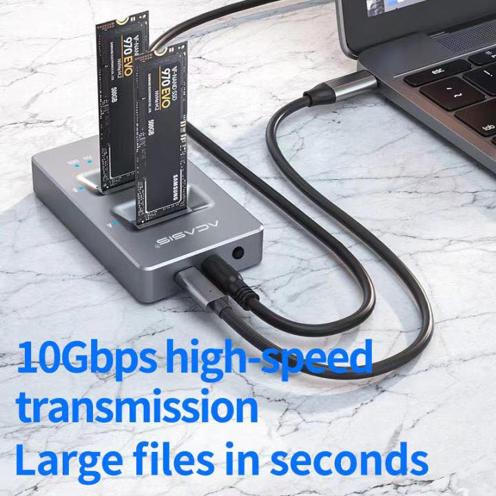 Лидер продаж Amazon, 10 Гбит/с, поддержка офлайн-копирования M.2 NVMe на USB3.1, жесткий диск SSD, с двумя слотами для жестких дисков для ПК и ноутбука
