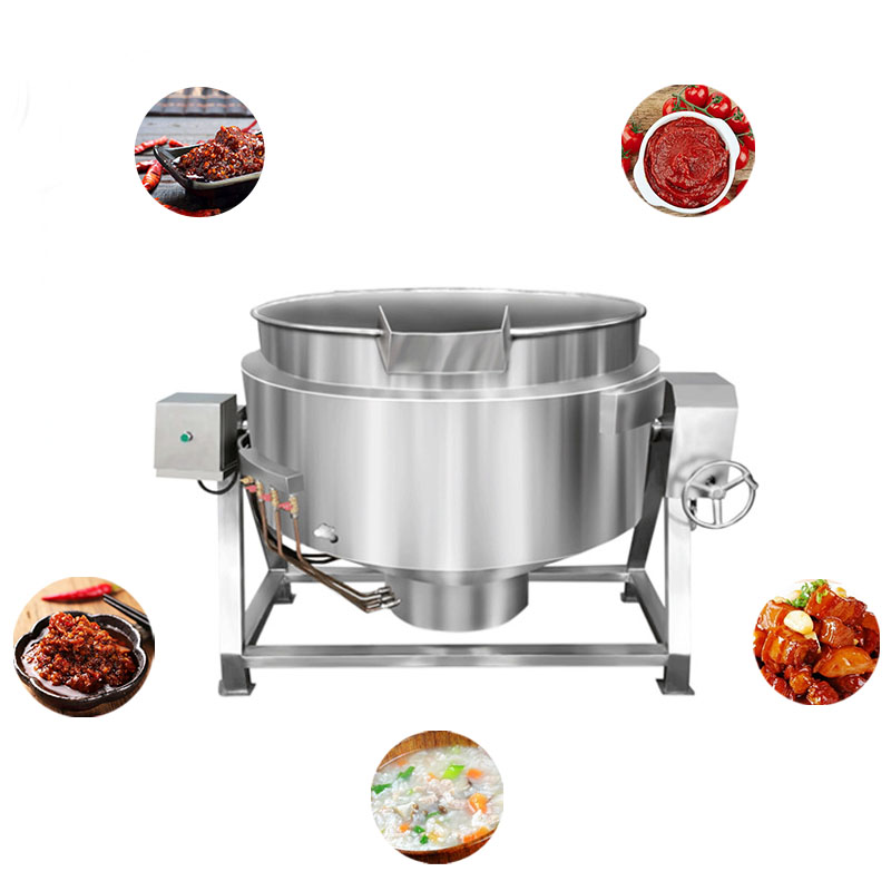 Industrial 100l gas sauce cooking pot mixer machine with mixer