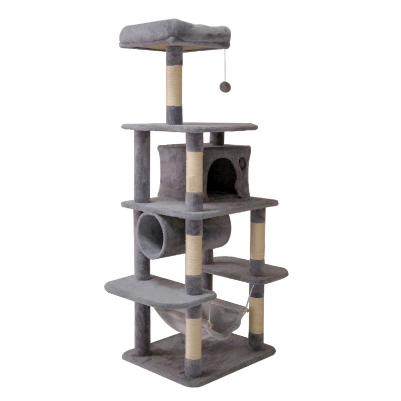 170cm Top Quality scratching cactus house wood large cat tower tree