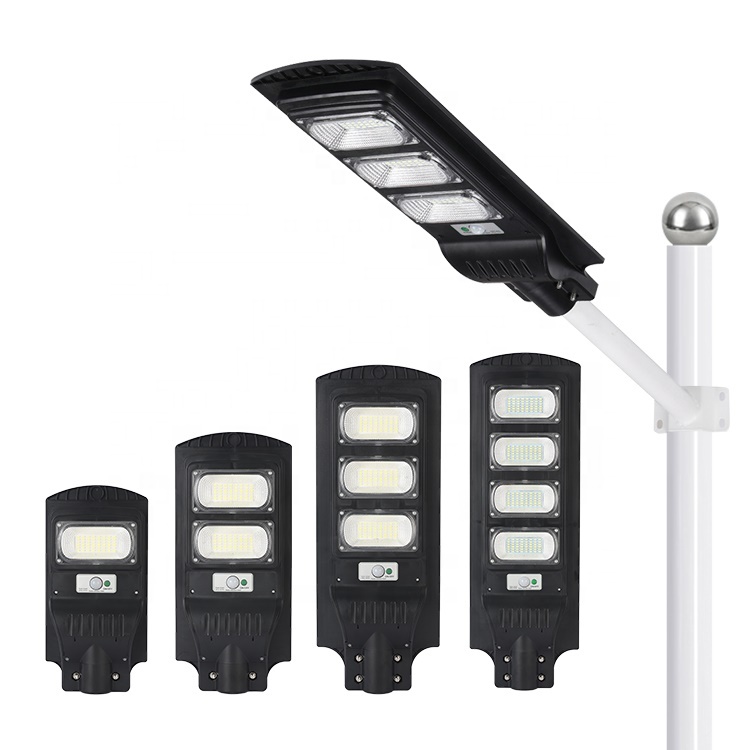 Мощный радар-датчик Smd, водонепроницаемый уличный Ip65 30 Вт 60 Вт 90 Вт 120 Вт, встроенный все в одном светодиодный солнечный уличный фонарь