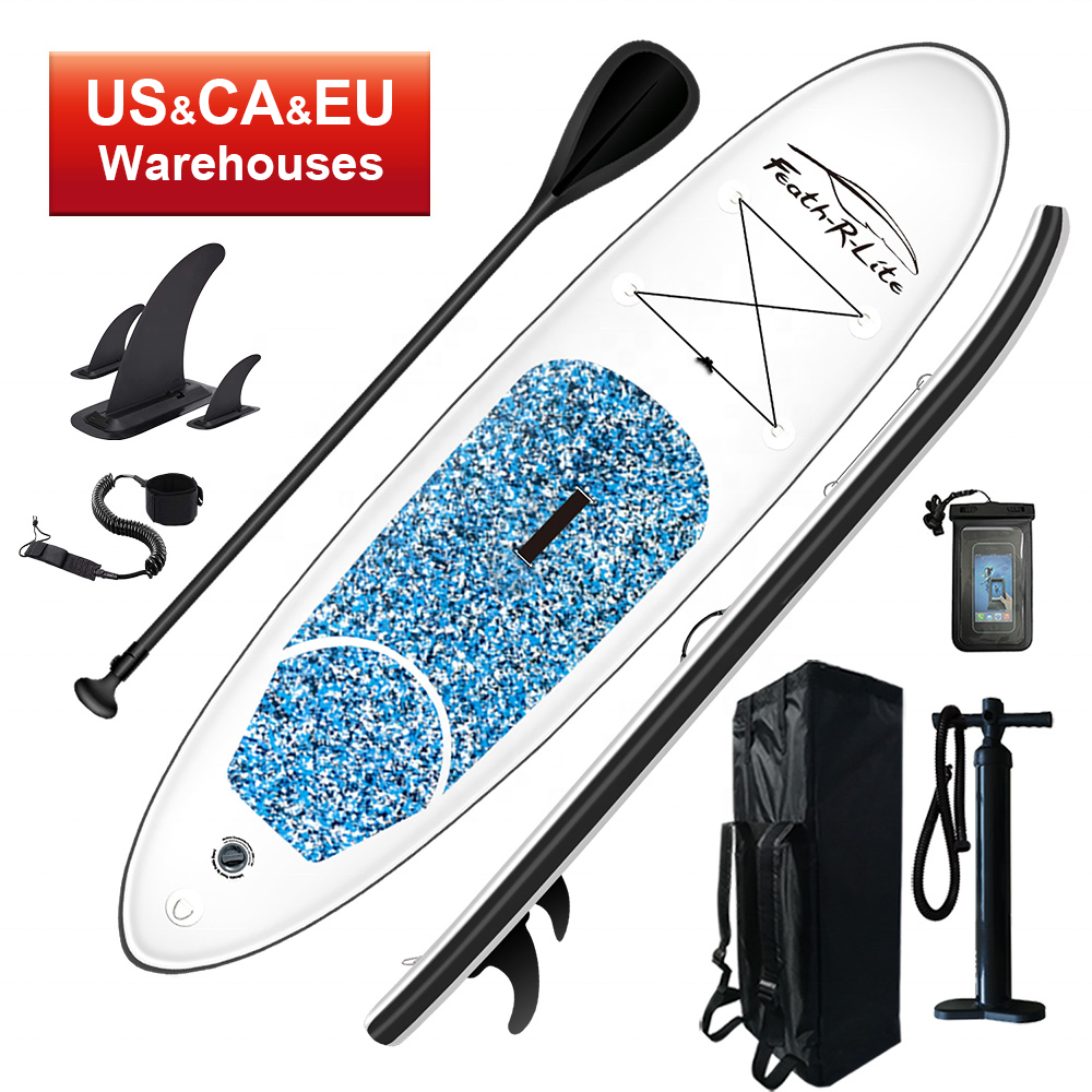 FUNWATER Drop Shipping sup inflatable plastic surfboard stand board paddle inflatable fishing paddleboard