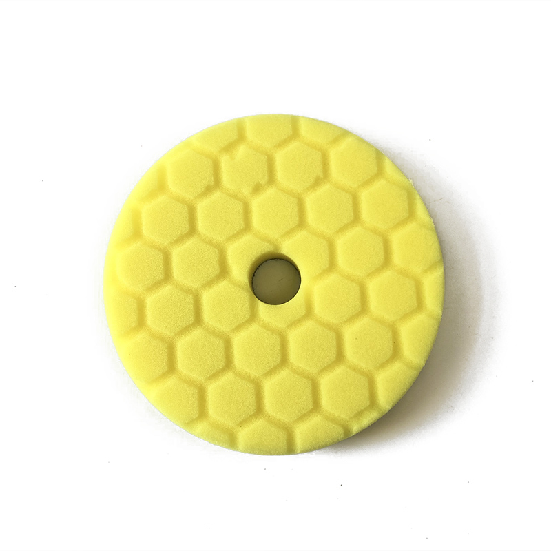 Car Wave Sponge Disc Buffing Polisher Pads Yellow Color