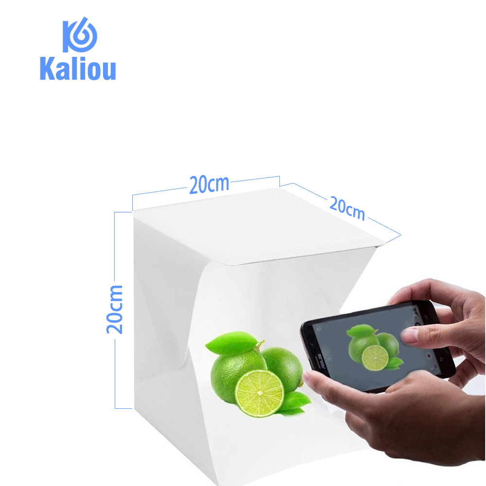 Портативный складной фотобокс Kaliou для фотостудии, мини бокс с черным и белым фоном