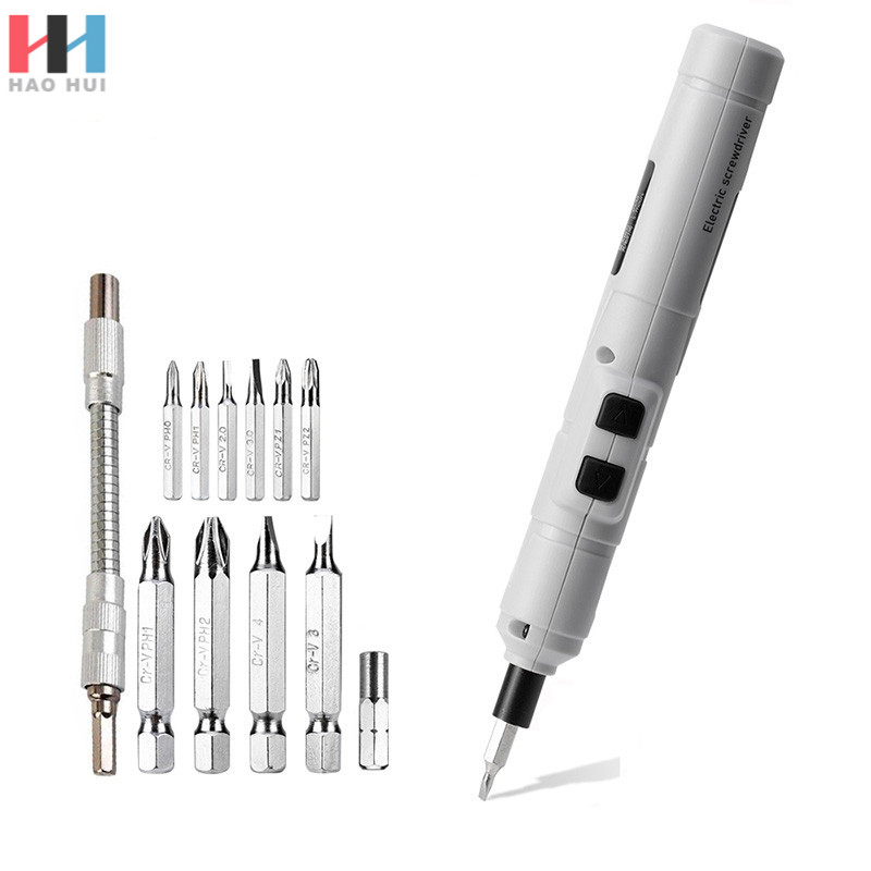 12x Mini Cordless Drill Electric Screwdriver Drill Driver Bits Rechargeable Kit