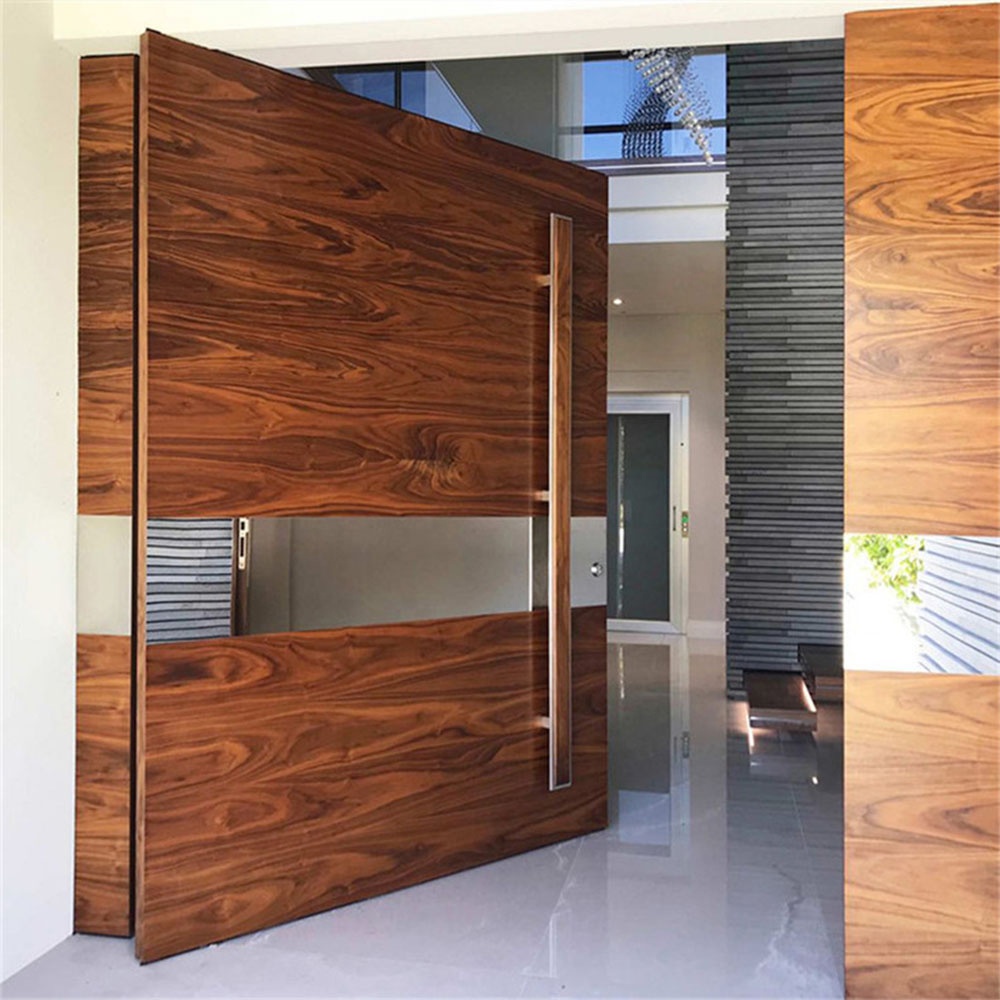 Tailored Door Design 48 Inch Wide Exterior Solid Wood Pivot Front Door Modern Pivot Door