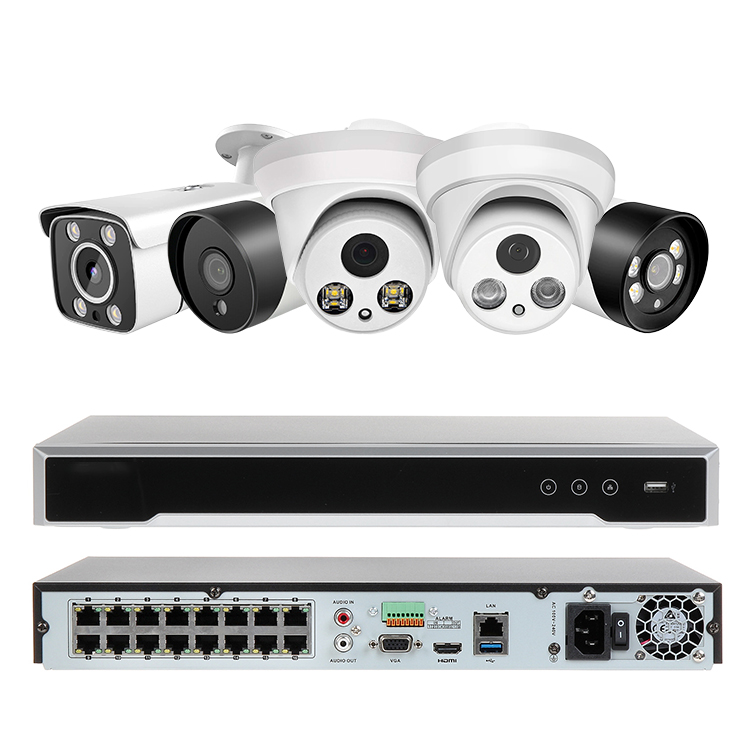 Compatible HIK Full Color Night Vision 8ch 16 ch 32 Channel NVR 5mp 4k 8mp Ultra HD POE Security Camera System
