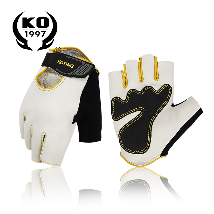 Sport cowhide leather cycling MTB gloves road bicycle gloves fitness gloves