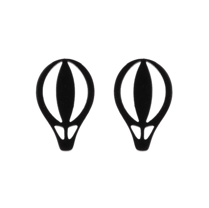 Geometry Hot Air Balloon Stud Earrings High Quality Tiny Cute Stainless Stud Earrings