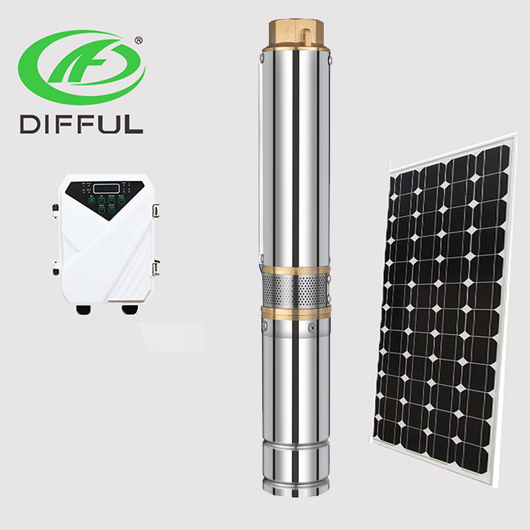 1.1kw (1.5hp) dc погружной Солнечный водяной насос с контроллером солнечного водяного насоса