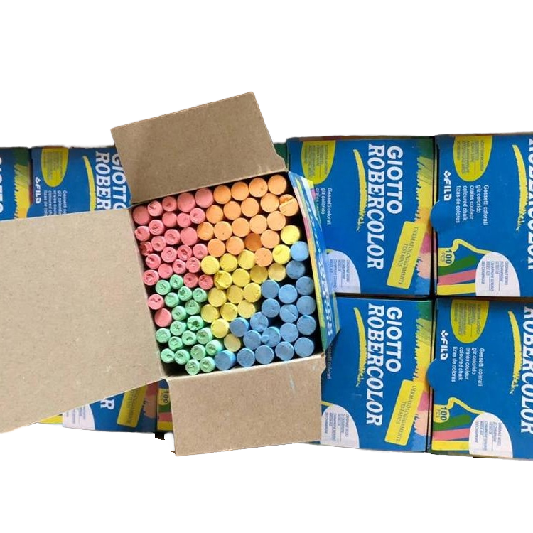 Hot School Durable Round Shape Calcium Carbonate Color Chalk