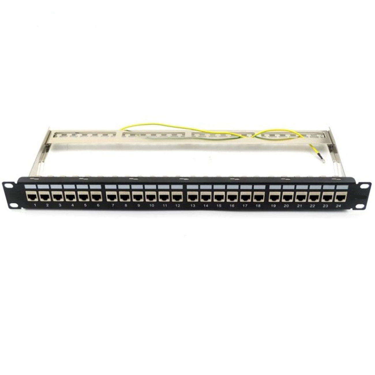 19 дюймов 1U пустой 24 порта RJ45 Cat7 патч-панель с Cat7 keystone jack