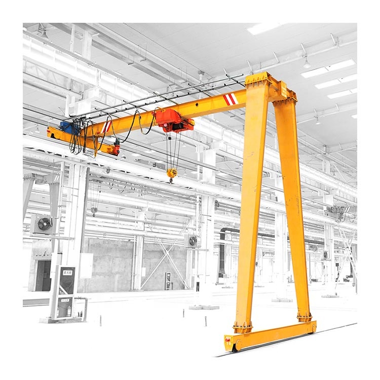 High Quality Cheap Price Workshop 1 2 5 6 7 8 ton 10 Tonne European Style One Leg Lift Cable Half Semi Portal Gantry Crane 2t