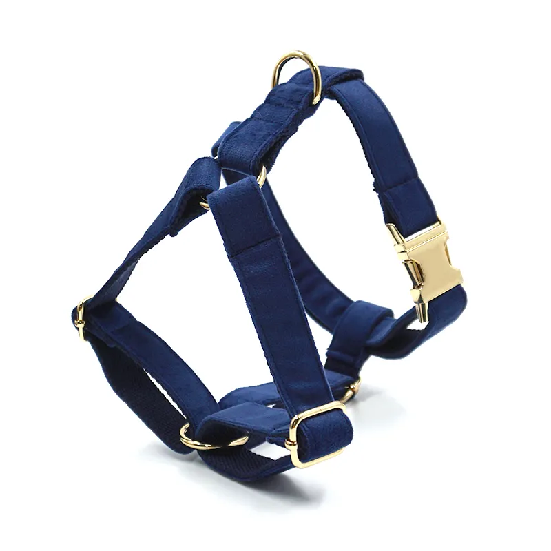 Бархатная шлейка Heyri для домашних животных, мягкая синяя регулируемая Роскошная поводок для собак, галстук-бабочка, держатель для сумки-какара