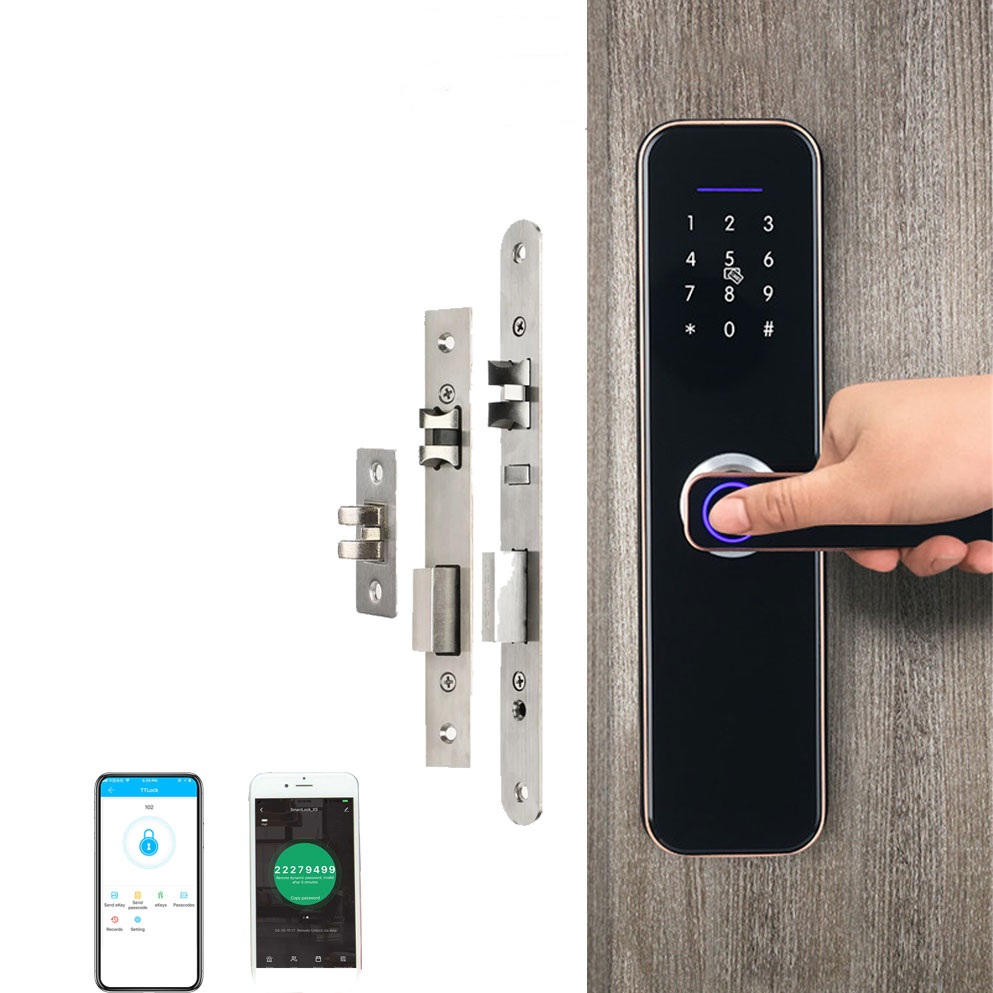 Tuya smart life Ttlock умный цифровой замок биометрический деревянный дверной замок для Airbnb, гостиницы, квартиры
