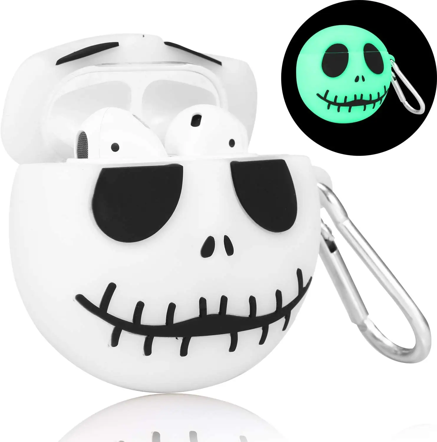 Luminous Skull 3D Cute Cartoon Silicone Case For Airpods 1 2 Pro The Dinosaur Funny Fun Cool Silicone Case For Airpods Pro