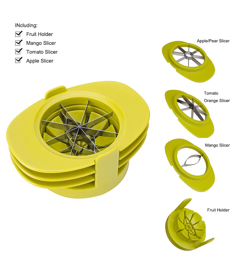 Best-Selling Kitchen Super Sharp Kitchen Tools Apple Pear Mango Cutter Fruit Vegetable Tomato Kitchen Tools Veggie Cutter Slicer
