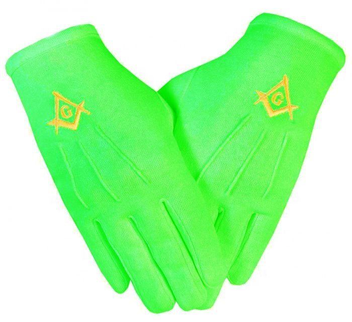Masonic Gloves wholesale 2020 custom yellow colors with logo