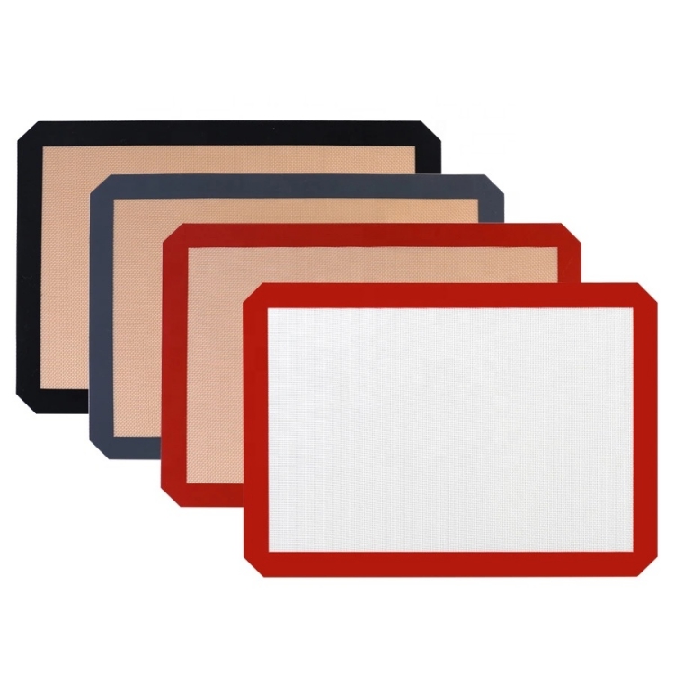 Kitchen reusable non-stick silicon pastry making perforated silicone fondant induction cooker mat