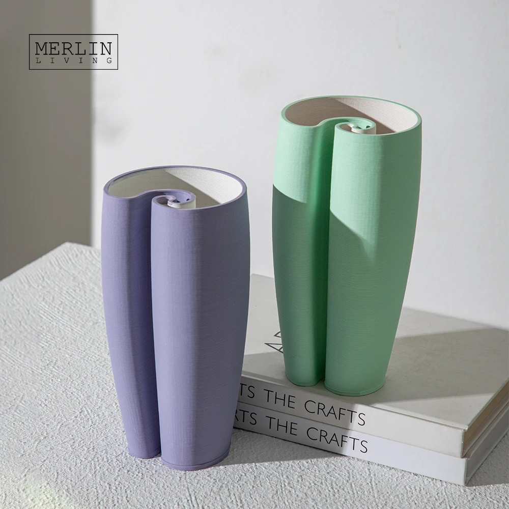 Merlin Living 3d Printing Multiple Colors Vase for Flowers Modern Vase Chaozhou Ceramic Factory Wholesale