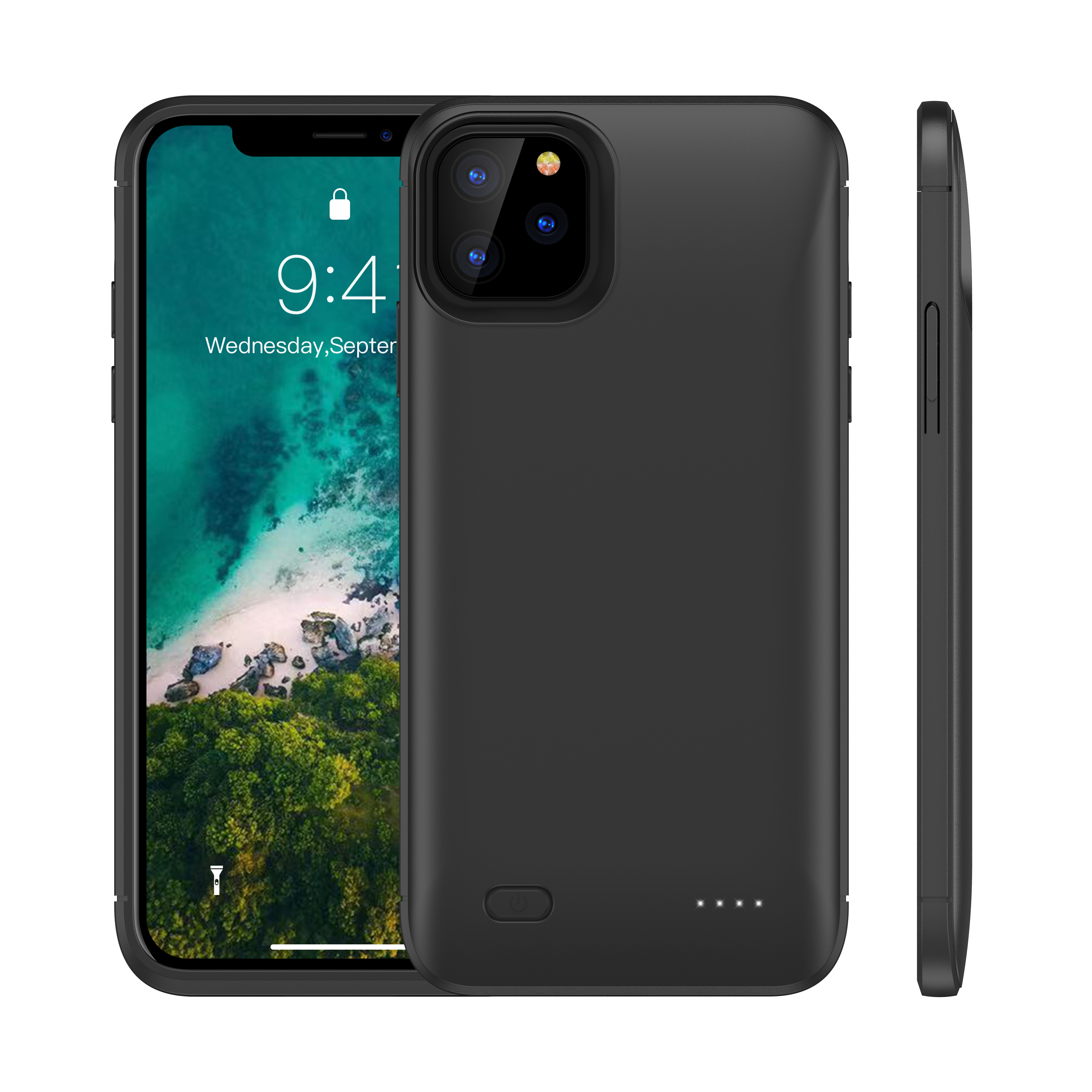 Аккумуляторный чехол для iphone 11, перезаряжаемый внешний аккумулятор, съемный чехол, 5200 мАч, большая емкость, с подставкой