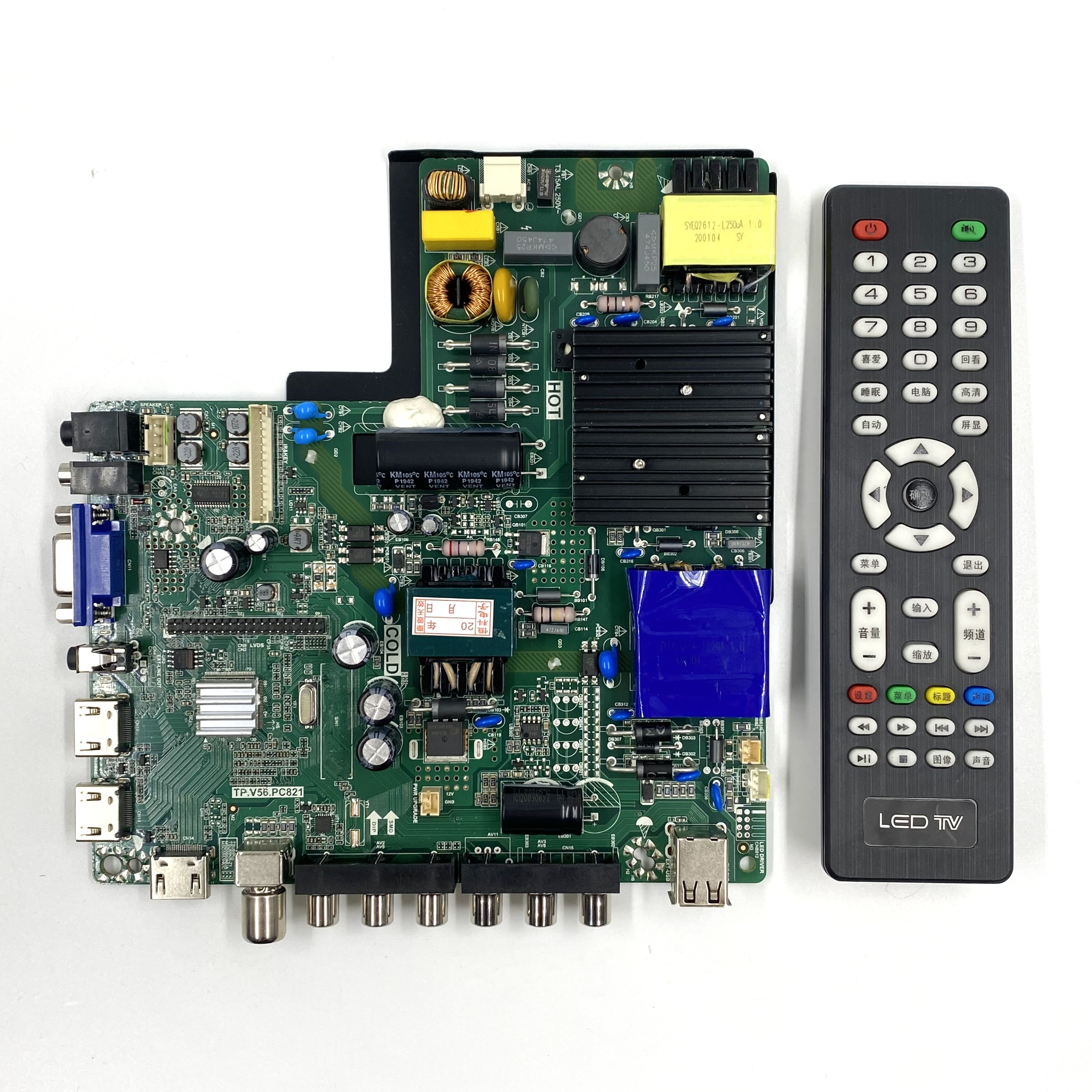 Универсальная плата драйвера телевизора FHD LED 3 в 1 по заводской цене, материнская плата драйвера телевизора TP.V56.PC821