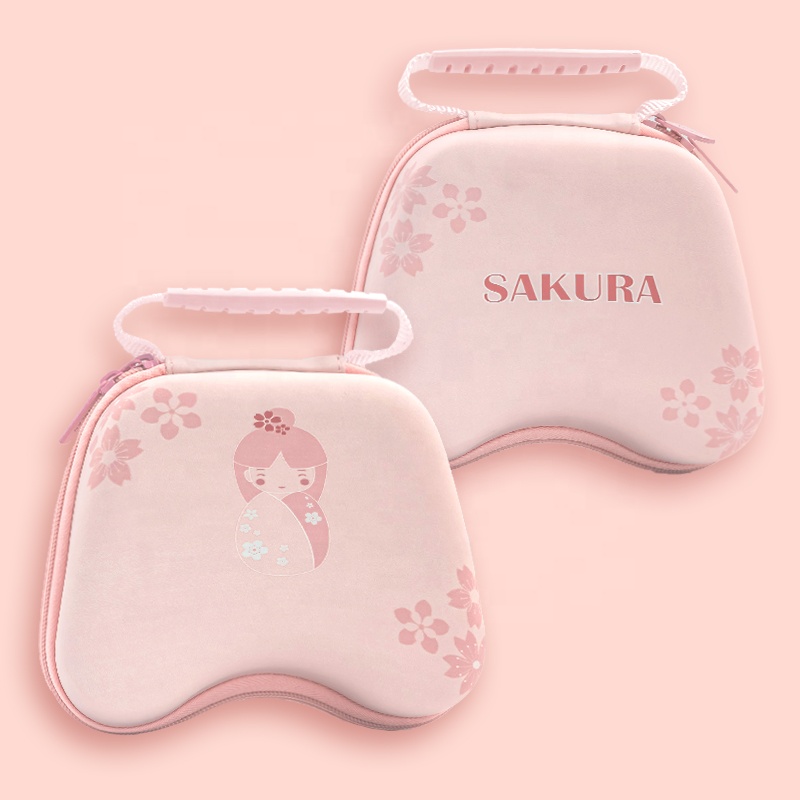 Розовая сумка для геймпада Sakura Switch, водонепроницаемая жесткая коробка для чехла, Портативная сумка для Nintendo Switch Pro PS4 Xbox Controller