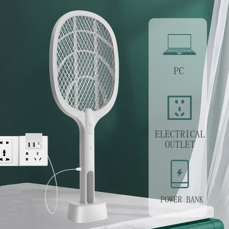 New Arrival UV Mosquito Killer Lamp Electric Rechargeable Mosquito Killer 2 In 1 Swatter Fly Bug Zapper Electronic