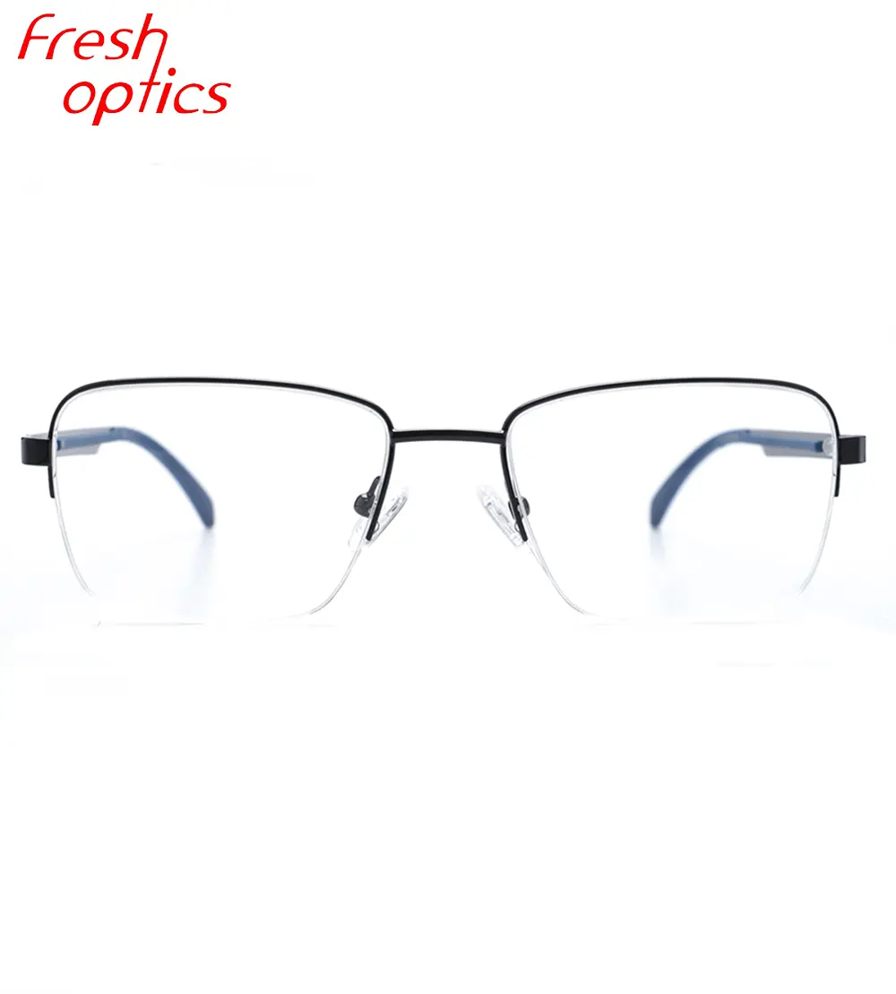 Half Frame Fashionable Metal Glasses New Model Eyewear High Quality Eyeglasses Frames Cheap Optical Frame For Unisex
