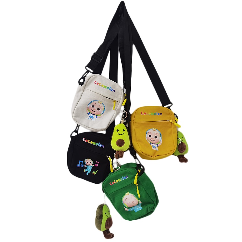 Hot Sale Cute Square Crossbody Hand Canvas Bag Cocomelon Family jj Cocomelon Backpack