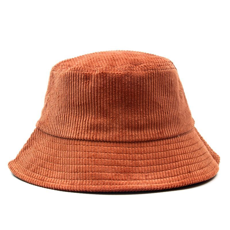 cheap custom wholesale men womens solid color corduroy bucket hat