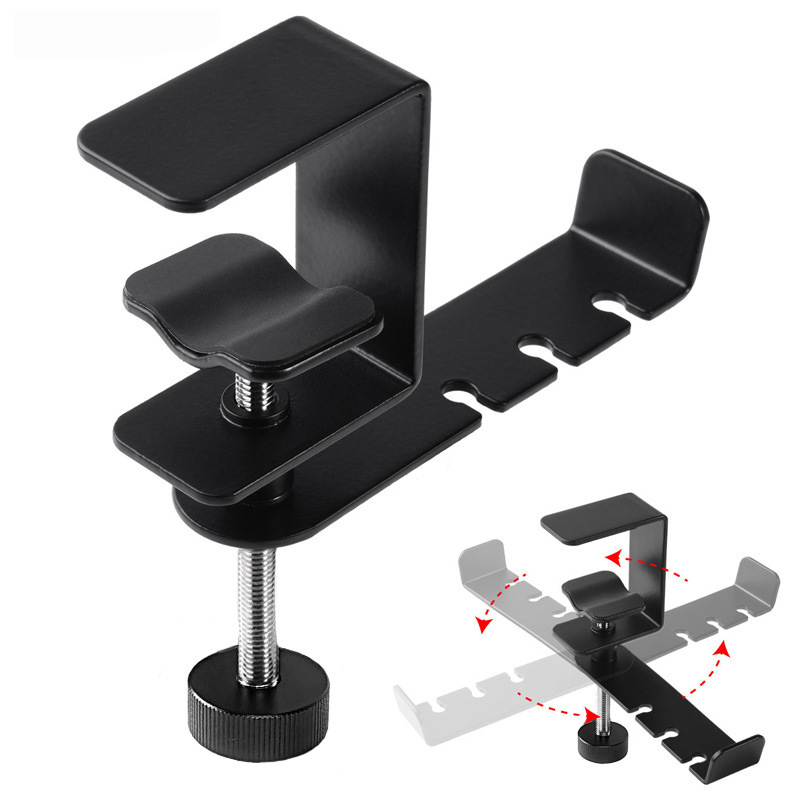 DDP RTS Clamp on metal PC Gaming Headset hanger Headphone holder for desk