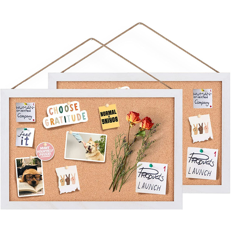 Supplier Wholesale Double Sided Wood Framed Kids Cork Notice Board Standard Child Cork Notice Board