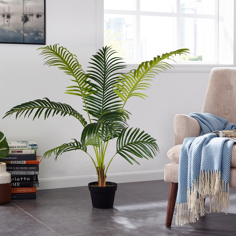 100 см Новый дизайн искусственная Пальма Areca Пальма горшечные растения искусственное дерево для украшения помещений
