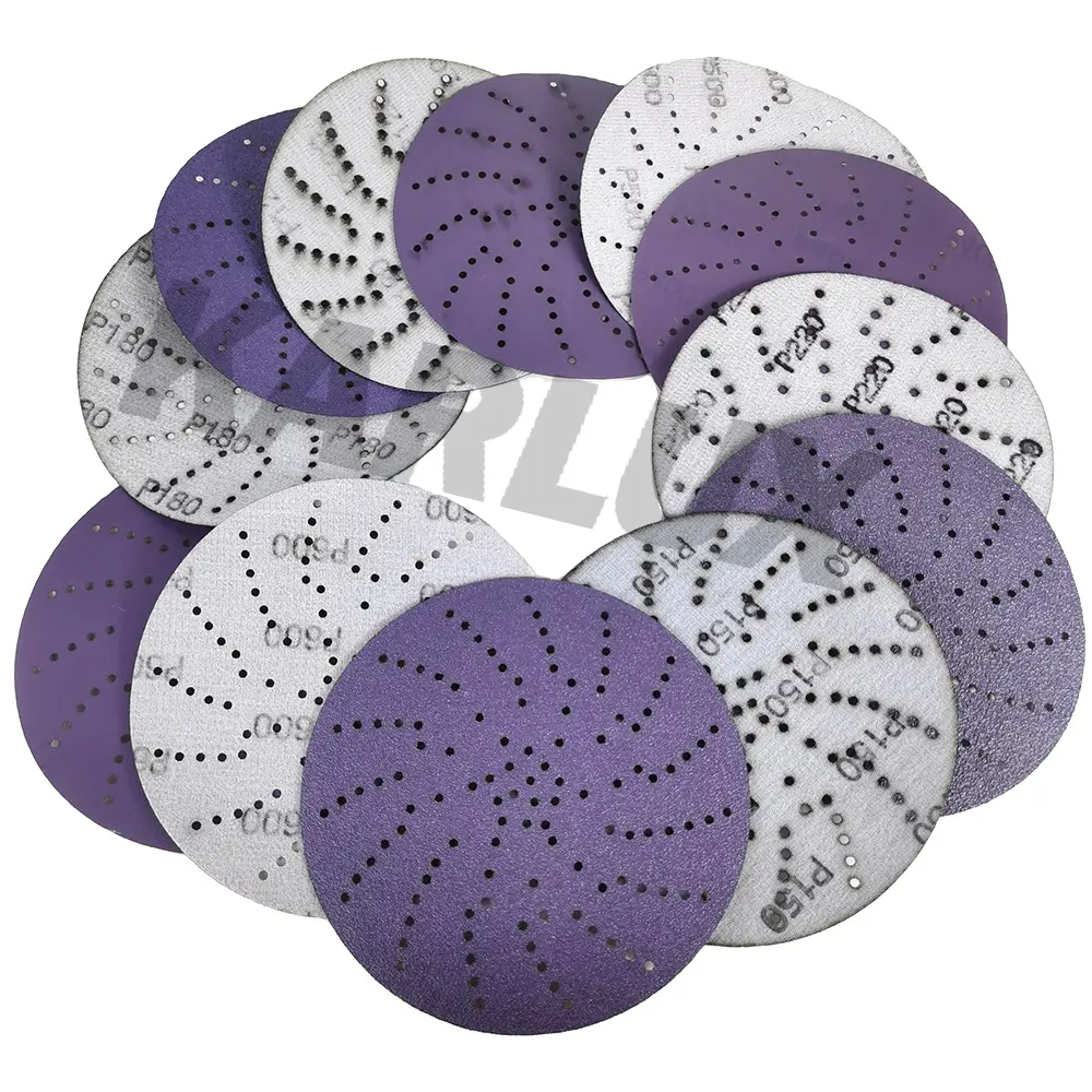 Good Quality 150mm Hurricane Purple Sanding Paper Sandpaper Disc for 6inch Orbital Sander