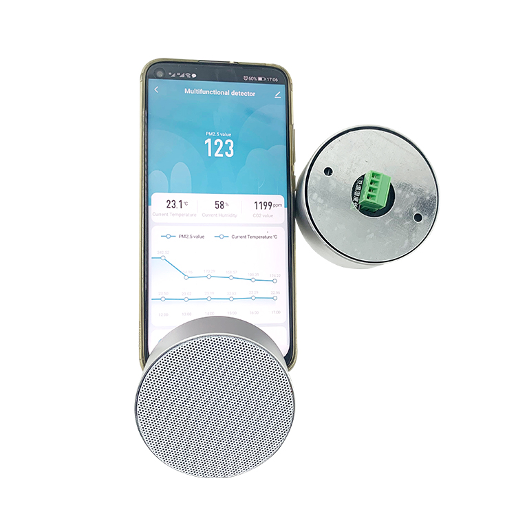 Wifi подключение обнаружения PM2.5 CO2 HCHO TVOC температура влажности в помещении Датчик качества воздуха