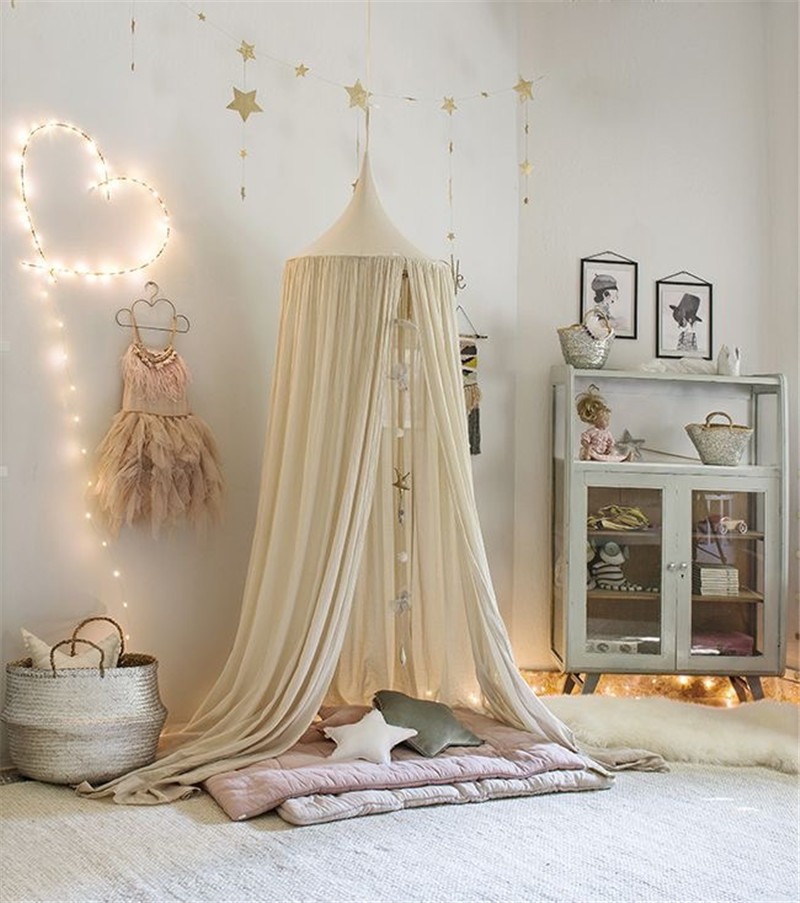 Hot Selling Princess Baby Bed Mosquito Net Tent Kids Pink White Gray Canopy Mosquito Baby Bed Net