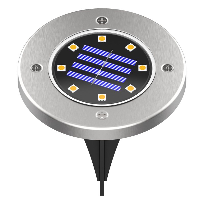 waterproof IP65 wireless outdoor garden stairs landscape pathway pool lawn light lamp LED Solar panel small colorful decoration