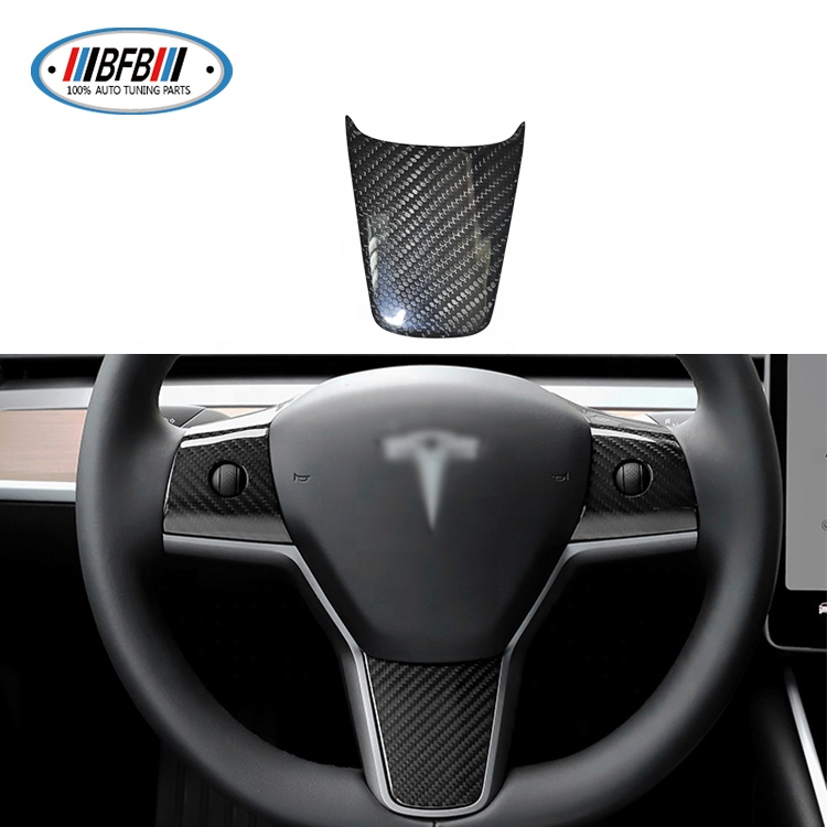Настоящая сухая крышка рулевого колеса из углеродного волокна 3PS для Tesla модель 3 2018-2019
