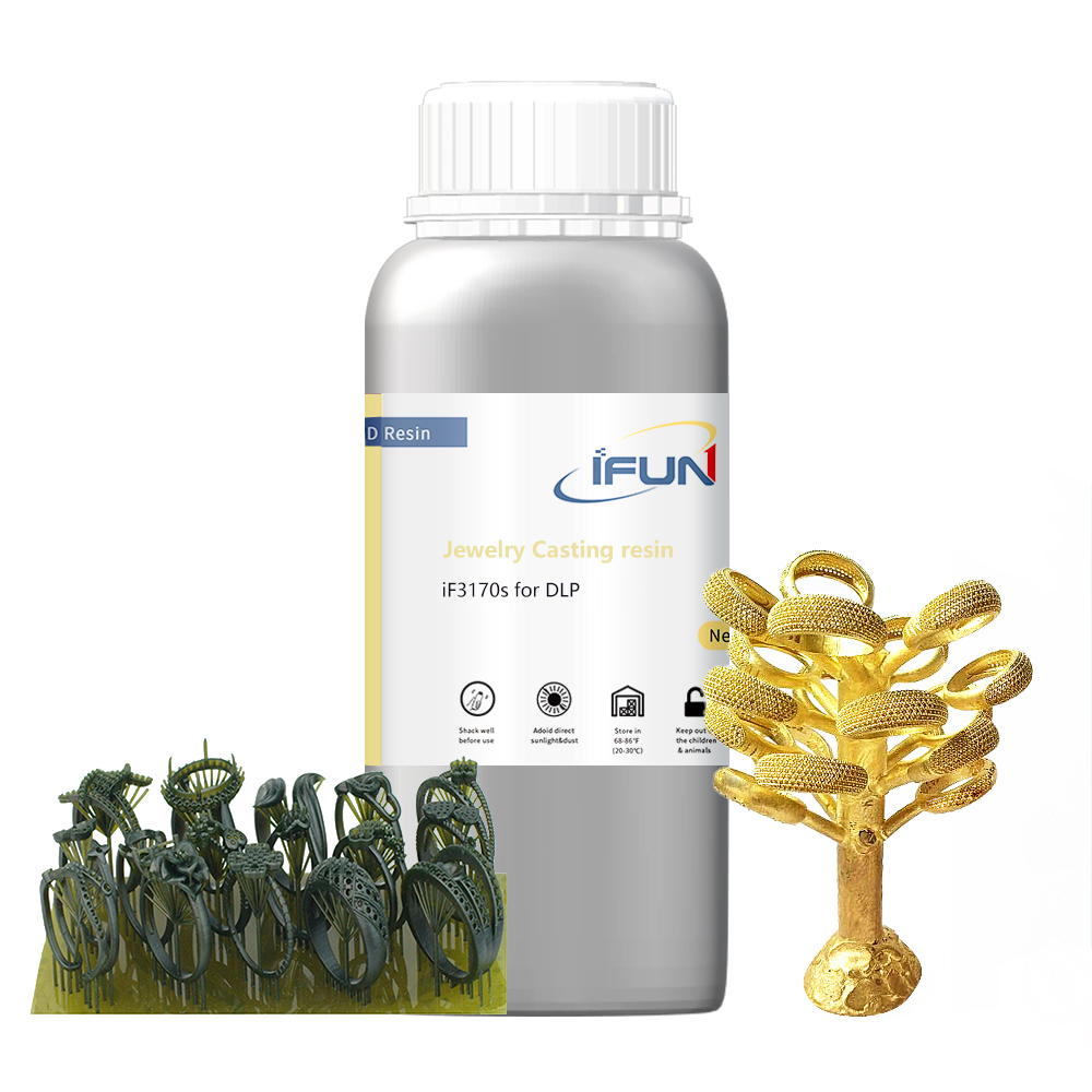 ifun 3D printer jewellery casting liquid Casting /lost Wax resin for dlp 3d printer uv resin 405nm dark green